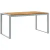 Image de Vidaxl table de jardin gris 160 x 80 x 75 cm bois d'acacia massif
