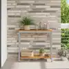 Image de Table De Jardin Avec Stockage Naturel Et Gris 80 X 35 X 75 Cm Vidaxl