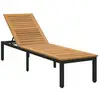 Image de Vidaxl transat noir 200 x 55 x 35 cm bois d'acacia massif