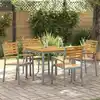 Image de Chaise De Jardin 4 Pcs Marron 56 X 57 X 87 Cm Vidaxl
