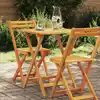 Image de Table De Jardin Naturel 60 X 60 X 72 Cm Bois D'acacia Massif Vidaxl