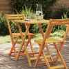 Image de Table de jardin pliante Carrée 60x60x72 cm Bois massif Acacia