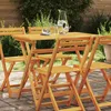 Image de Table de jardin pliante Rectangulaire 100x55x75 cm Bois massif Acacia