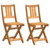 Image de Vidaxl chaises de bistrot d'extérieur 2 pcs bois d'acacia massif