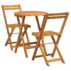 Image de Vidaxl ensemble de salle à manger pour jardin 3 pcs huile naturelle