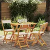 Image de vidaXL Ensemble bistrot 5 pcs Huile Naturelle Bois dAcacia Massif 4105504