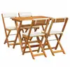 Image de Vidaxl ensemble bistrot 5 pcs huile naturelle bois d'acacia massif