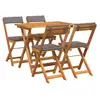 Image de Vidaxl ensemble bistrot 5 pcs huile naturelle bois d'acacia massif