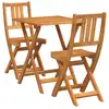 Image de Vidaxl ensemble bistrot 3 pcs huile naturelle bois d'acacia massif