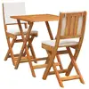 Image de Vidaxl ensemble bistrot 3 pcs huile naturelle bois d'acacia massif
