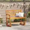 Image de Banc À Bascule De Jardin Naturel 110 X 59 X 97 Cm Vidaxl