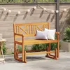 Image de Banc basculant jardin 2 places en acacia massif 110x59x97 cm - extérieur capacité 200 kg