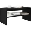 Image de Meuble Tv Chêne Noir 80x40x40 Cm Bois D'ingénierie Vidaxl