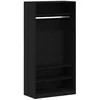 Image de Armoire moderne en bois dingénierie - vidaXL - 100x50x200 cm - Chêne noir - 4 étagères - Rangement spacieux