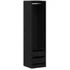 Image de Vidaxl armoire chêne noir 50 x 50 x 200 cm bois d'ingénierie