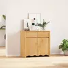 Image de Buffet Drammen Chêne 79 X 43 X 75.5 Cm Bois De Pin Massif Vidaxl