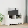 Image de Meuble Tv Drammen Blanc 99 X 43 X 55 Cm Bois De Pin Massif Vidaxl