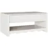 Image de Vidaxl table basse drammen blanc 99 x 55 x 45 cm bois de pin massif