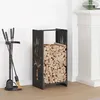 Image de vidaXL Portant de bois chauffage noir 40x30x80 cm support à bûches de cheminée support à bûches support à bûches 864225