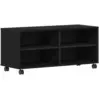 Image de Vidaxl meuble tv noir 90 x 35 x 40,5 cm bois d'ingénierie