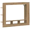 Image de Meuble TV mural moderne - vidaXL - 152x22x113 cm - Chêne artisanal - Bois dingénierie - 1 étagère - Montage mural