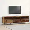 Image de Meuble Tv Bois Ancien 150 X 30 X 44,5 Cm Bois D'ingénierie Vidaxl