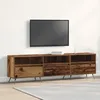 Image de Buffet TV - Bois vieilli - 150x30x445 cm - 3 tiroirs - Support jusquà 55 pouces