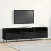 Image de Meuble TV - Noir - 150x30x445 cm - Bois dingénierie - 3 tiroirs