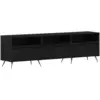 Image de Vidaxl meuble tv chêne noir 150 x 30 x 44,5 cm bois d'ingénierie