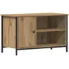 Image de Vidaxl meuble tv chêne artisanal 80 x 40 x 50 cm bois d'ingénierie