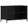 Image de Vidaxl meuble tv chêne noir 80 x 40 x 50 cm bois d'ingénierie