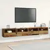 Image de Meuble Tv Mural 2 Pc Bois Ancien Bois D'ingénierie Vidaxl