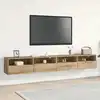 Image de Meuble Tv Mural 2 Pcs Chêne Artisanal 100 X 30 X 30 Cm Vidaxl