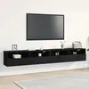 Image de Meuble TV - Chêne noir - 100x30x30 cm - 6 compartiments - Montage facile