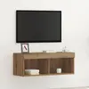 Image de Ensemble Meuble Tv Avec Led Chêne Artisanal 80 X 30 X 30 Cm Vidaxl
