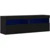 Image de Vidaxl meuble tv mural 2 pc chêne noir bois d'ingénierie