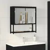 Image de Cabinet de Miroir de Salle de Bain Chêne Noir 60x16x60 cm Bois Reconstitué