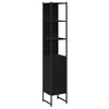 Image de Cabinet de salle de bain - vidaXL - Chêne noir - 33x33x1855 cm - Bois dingénierie - Moderne - 1 porte
