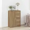 Image de Buffet Chêne Artisanal 60 X 31 X 84 Cm Bois D'ingénierie Vidaxl