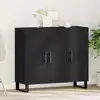 Image de Buffet Chêne Noir 90 X 34 X 80 Cm Bois D'ingénierie Vidaxl