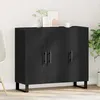 Image de vidaXL Buffet Chêne noir 90 x 34 x 80 cm Bois dingénierie 862955