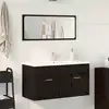 Image de Ensemble De Mobilier De Salle De Bain 2 Pcs Chêne Noir Vidaxl