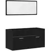 Image de Vidaxl ensemble de mobilier de salle de bain 2 pcs chêne noir