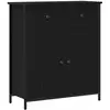 Image de Vidaxl buffet avec tiroir chêne noir 70 x 30 x 80 cm bois d'ingénierie