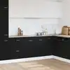 Image de Meuble Bas D'évier Chêne Noir 80x46x81,5 Cm Bois Ingénieré Vidaxl