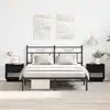 Image de Table De Nuit Avec Tiroir 2 Pcs Chêne Noir 45 X 34 X 44 Cm Vidaxl
