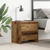 Image de Table de chevet - Bois Vieilli - 2 tiroirs - Bois dingénierie - 45x34x44.5 cm
