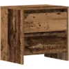 Image de Vidaxl cabinet de chevet avec tiroir bois ancien 45 x 34 x 44,5 cm