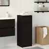 Image de Cabinet De Salle De Bain Avec Tiroir Chêne Noir 32 X 34 X 90 Cm Vidaxl