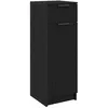 Image de Cabinet de salle de bain moderne - vidaXL - Chêne Noir - 32x34x90 cm - Bois dingénierie - 1 porte - 1 tiroir